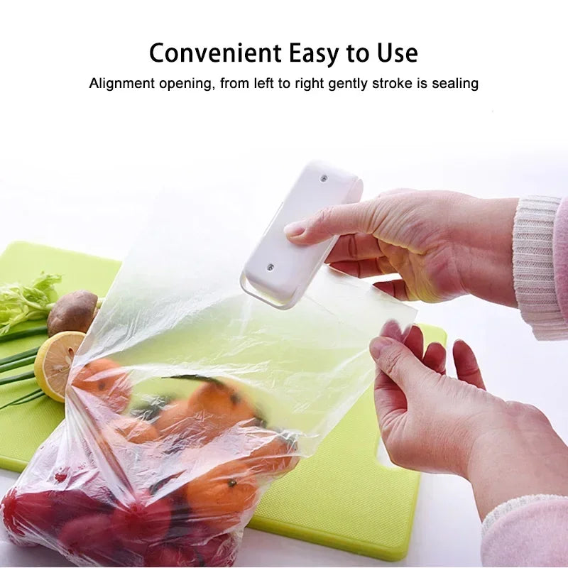 1pc Mini Handheld Snack Sealer,Compact ABS Plastic Bag Sealer for Freshness, Easy-to-Use Kitchen Gadge,Portable Sealer Packaging