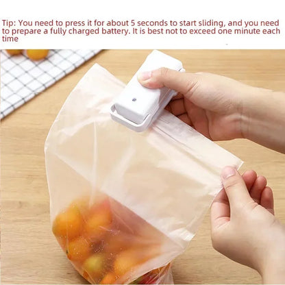 1pc Mini Handheld Snack Sealer,Compact ABS Plastic Bag Sealer for Freshness, Easy-to-Use Kitchen Gadge,Portable Sealer Packaging